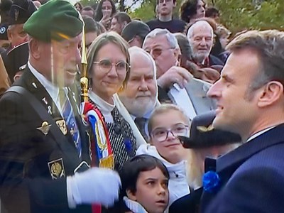 Le président près des enfants